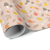 Schattigee herfst, champignons en bladeren lichtbr cadeaupapier (Rol Hoek)