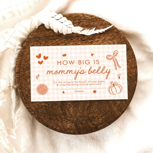Schattigee Herfst Cutie Pie Hoe groot is mama's bu Informatiekaartje