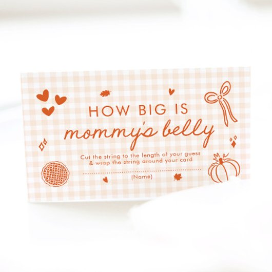 Schattigee Herfst Cutie Pie Hoe groot is mama's bu Informatiekaartje