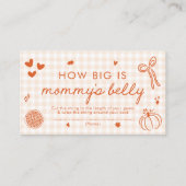 Schattigee Herfst Cutie Pie Hoe groot is mama's bu Informatiekaartje (Voorkant)