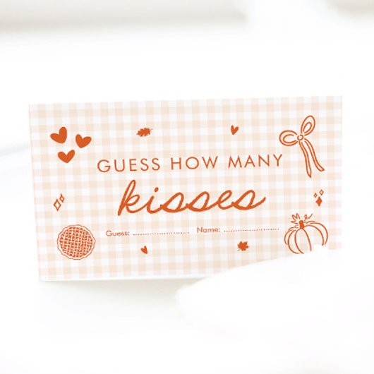 Schattigee Herfst Cutie Pie Raad hoeveel kussen sp Informatiekaartje