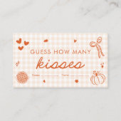 Schattigee Herfst Cutie Pie Raad hoeveel kussen sp Informatiekaartje (Voorkant)