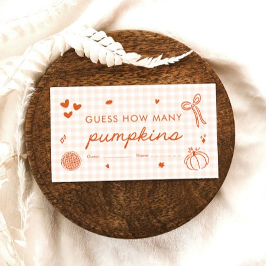 Schattigee Herfst Cutie Pie Raad hoeveel pompoenen Informatiekaartje