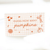 Schattigee Herfst Cutie Pie Raad hoeveel pompoenen Informatiekaartje