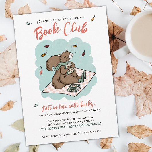 Schattigee Herfst Dames Boek Club Kaart