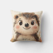 Schattigee Herfst Dierlijke Egel Gepersonaliseerde Kussen (Voorkant)