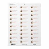 Schattigee Herfst eekhoorn retour adreslabels Etiket (Full Sheet)