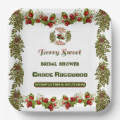 Schattigee Herfst Foliage Autumn Berry Sweet Vrijg Papieren Bordje (Voorkant)