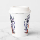 Schattigee Herfst Ghost Happy Halloween Papieren b Bekers (Links)