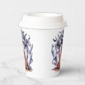 Schattigee Herfst Ghost Happy Halloween Papieren b Bekers (Rechts)