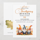 SCHATTIGEE HERFST GNOMES THANKSGIVING KAART (Voorkant / Achterkant)