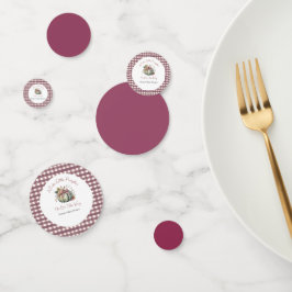 Schattigee Herfst Groen & Plum Pompoen Thema Baby Confetti