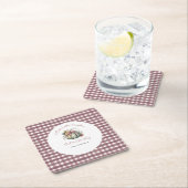 Schattigee Herfst Groen & Plum Pompoen Thema Baby  Kartonnen Onderzetters (Insitu)