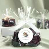 Schattigee Herfst Groen & Plum Pompoen Thema Baby Ronde Sticker