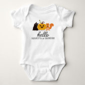 Schattigee Herfst grootouder zwangerschapsaankondi Romper (Voorkant)