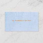 Schattigee Herfst Herfst Beer Pompoen Luier Raffle Visitekaartje (Achterkant)