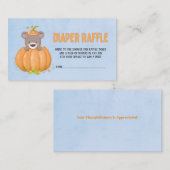 Schattigee Herfst Herfst Beer Pompoen Luier Raffle Visitekaartje (Voorkant / Achterkant)