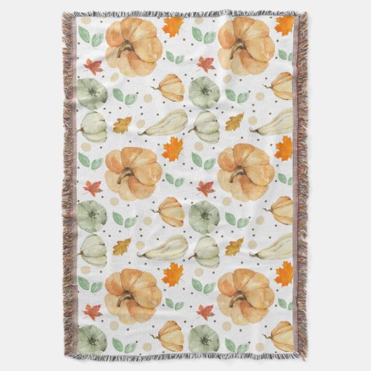 Schattigee Herfst herfst pompoen bladeren Thanksgi Deken (Voorkant Verticaal)