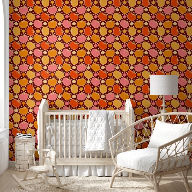 Schattigee Herfst herfst pompoen patroon Behang (Kinderen)