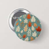 Schattigee herfst-/herfstbladeren ronde button 5,7 cm (Voorkant /achterkant)