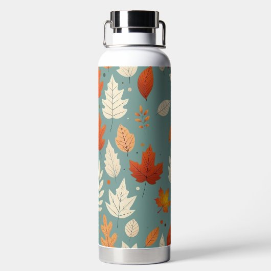 Schattigee herfst-/herfstbladeren waterfles (Achterkant)