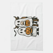 Schattigee Herfst Highland Koe Ghost Halloween 2 Theedoek (Verticaal)