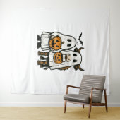 Schattigee Herfst Highland Koe Ghost Halloween Wandkleed (In Situ (horizontaal))