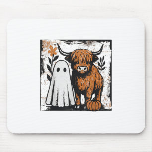 Schattigee Herfst Highland Koe Ghost Spooky Season Muismat