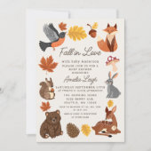 Schattigee Herfst in Love Animals Herfst Baby show Kaart (Voorkant)