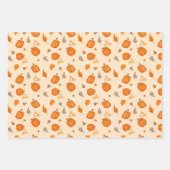 Schattigee Herfst kalkoenen en pompoenen Inpakpapier Vel (Voorkant 2)