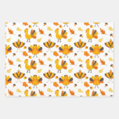 Schattigee Herfst kalkoenen en pompoenen Inpakpapier Vel (Voorkant)
