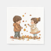 Schattigee Herfst Kinder Servet (Voorkant)