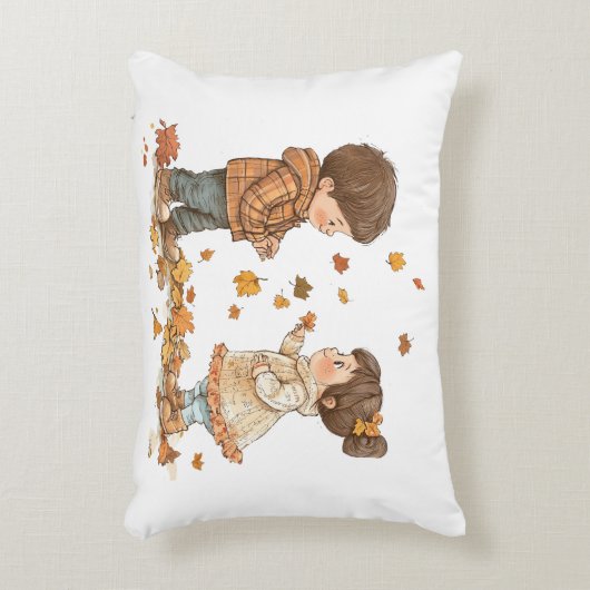 Schattigee Herfst Kinderen Accent Kussen (Voorkant(Verticaal))