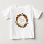 Schattigee Herfst krans Bloemenmeisje bruiloft gun<br><div class="desc">Dit leuke peuter formaat t-shirt is speciaal ontworpen voor uw bruiloft bloem meisje. Het ontwerp is boho chique met een krans van herfst in rijke herfstkleuren, waaronder koraalroze, rood, sinaasappel en pruim. De tekst is een elegant gouden schrift, en er is een plek om haar naam in te voeren. Geweldige...</div>