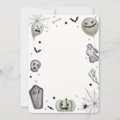 Schattigee Herfst Little Boo Ghost Halloween Baby  Kaart (Achterkant)