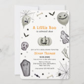Schattigee Herfst Little Boo Ghost Halloween Baby  Kaart (Voorkant)