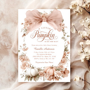Schattigee Herfst Little Pumpkin Baby shower Uitno Kaart