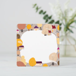 Schattigee Herfst Notitiekaarten - Fall Leaves Wen Notitiekaartje