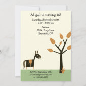 Schattigee Herfst Paard Verjaardag Kaart (Achterkant)