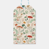 Schattigee Herfst Paddenstoelen en bladeren Illust Cadeaulabel (Achterkant)