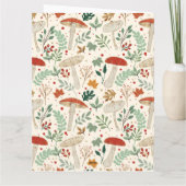 Schattigee Herfst Paddenstoelen en bladeren Illust Kaart (Achterkant)