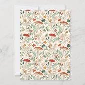 Schattigee Herfst Paddenstoelen en bladeren Illust Kaart (Achterkant)