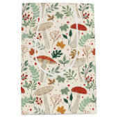 Schattigee Herfst Paddenstoelen en bladeren Illust Medium Cadeauzakje (Voorkant)
