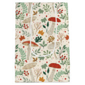 Schattigee Herfst Paddenstoelen en bladeren Illust Medium Cadeauzakje (Achterkant)
