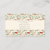 Schattigee Herfst Paddenstoelen en bladeren Illust Visitekaartje (Achterkant)