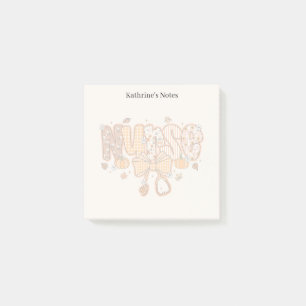 Schattigee Herfst Patchwork Verpleegkundige Medisc Post-it® Notes