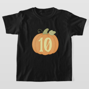 Schattigee Herfst pompoen 10e verjaardag Hallowe T-shirt