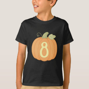 Schattigee Herfst pompoen 8e verjaardag Hallowee T-shirt