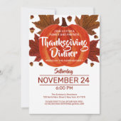 Schattigee Herfst pompoen bladeren Waterverf Thank Kaart (Voorkant)