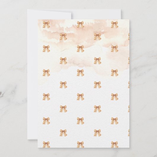 Schattigee Herfst Pompoen Ghost Bow Boo Baby showe Kaart (Achterkant)